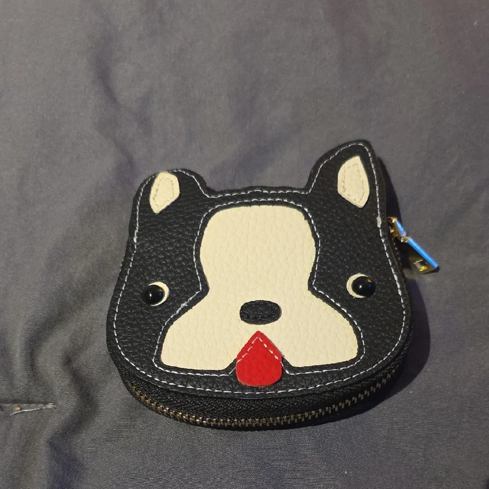 Boston Terrier Card Case- Black, White & Red